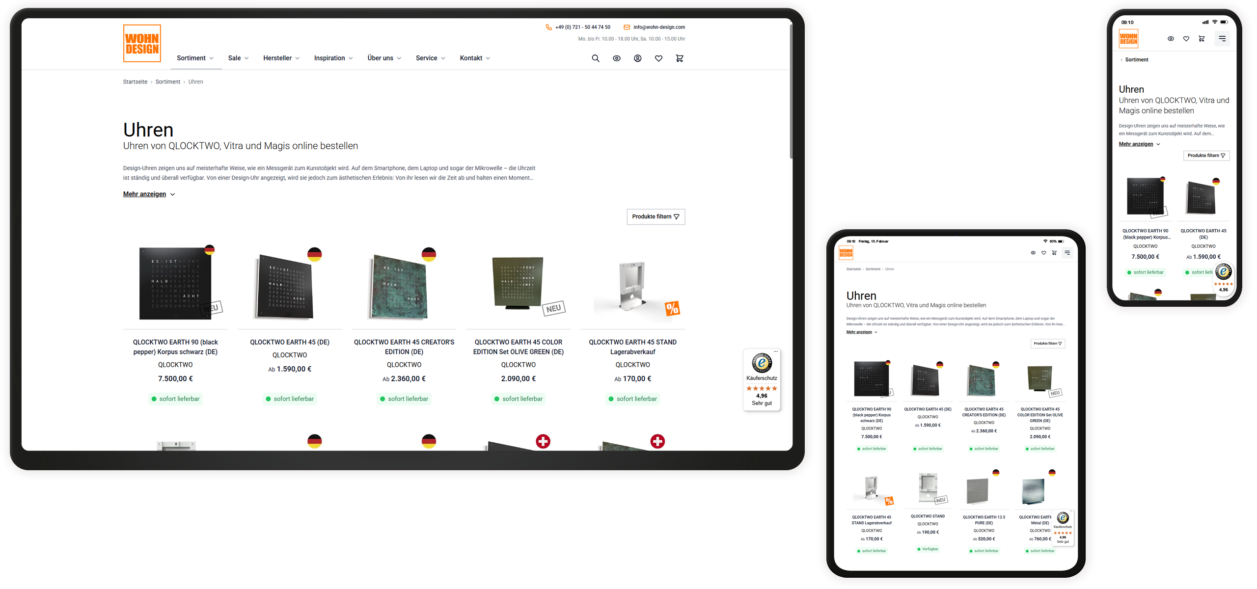 Kategorieseite Mockup Wohn-Design Online-Shop Kategorie