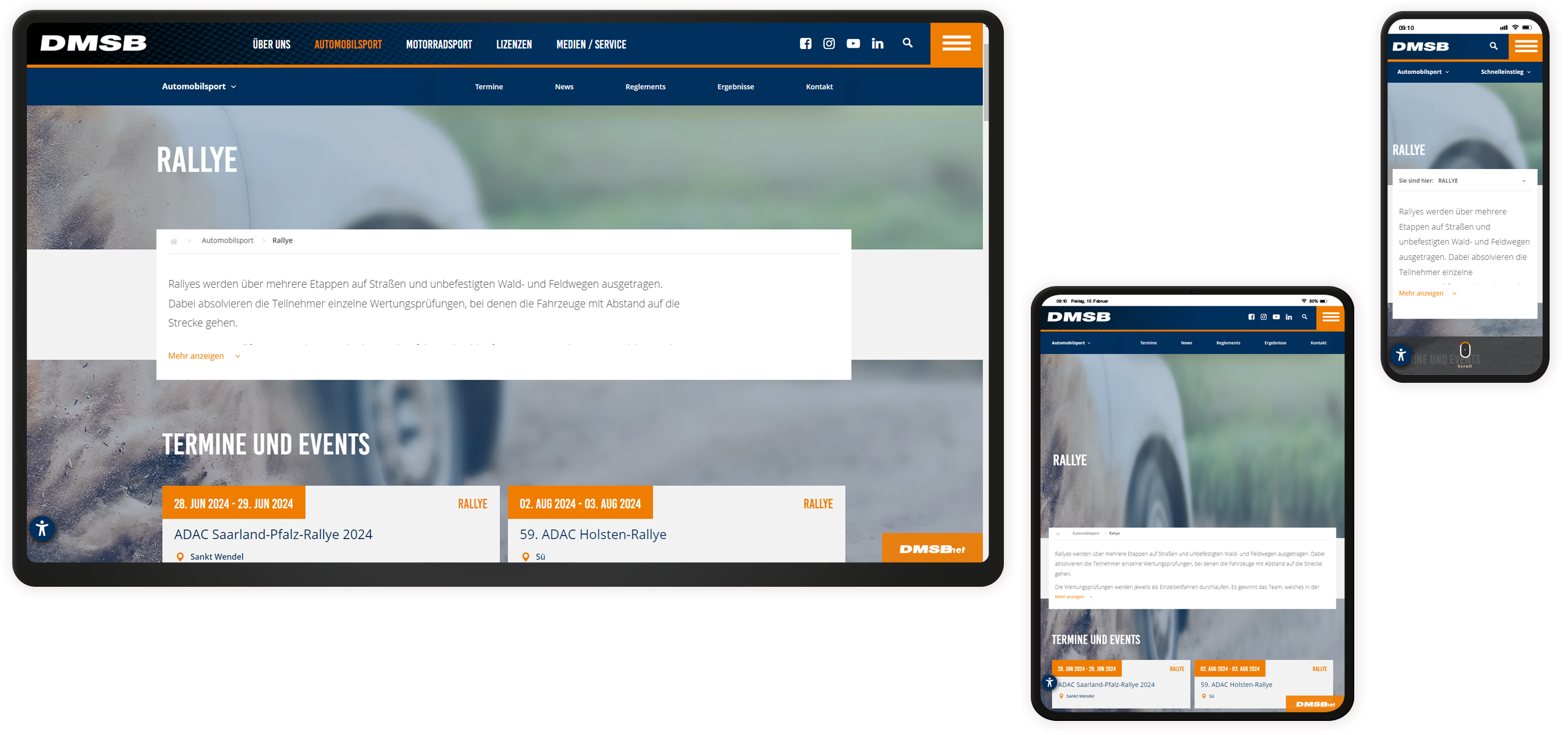 Kategorieseite Mockup DMSB-Website: Kategorieseite
