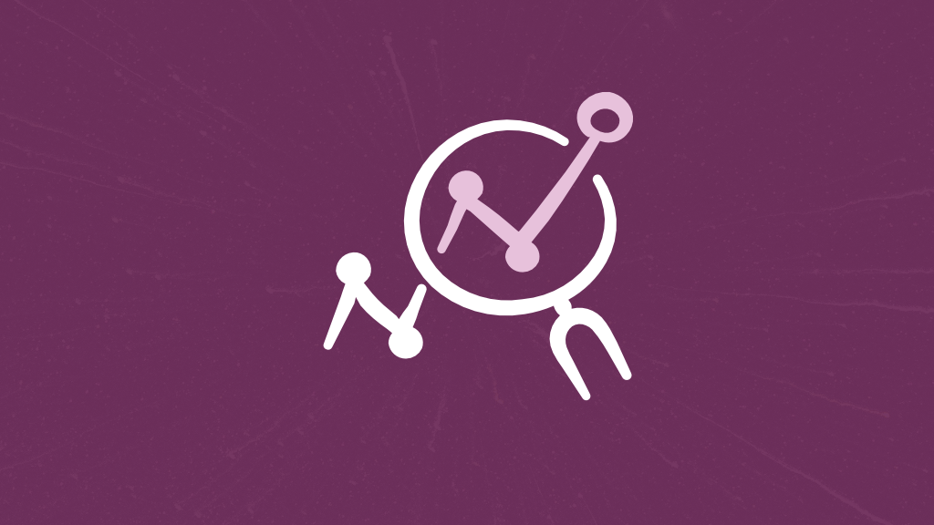 Illustration eines nach oben wachsenden Chart-Verlaufs mit Lupe